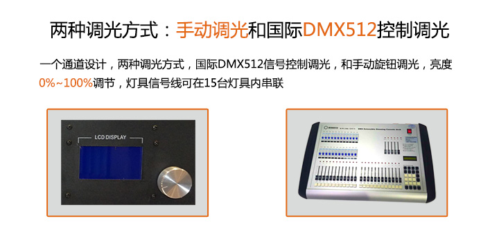 LED演播室燈具CM-LED1512兩種調(diào)光方式