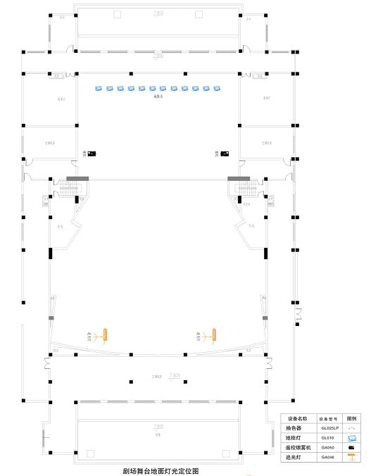 常規(guī)燈舞臺(tái)臺(tái)上燈光定位圖